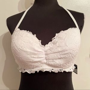 NWT Victoria’s Secret Swim Lace Halter Bikini Top